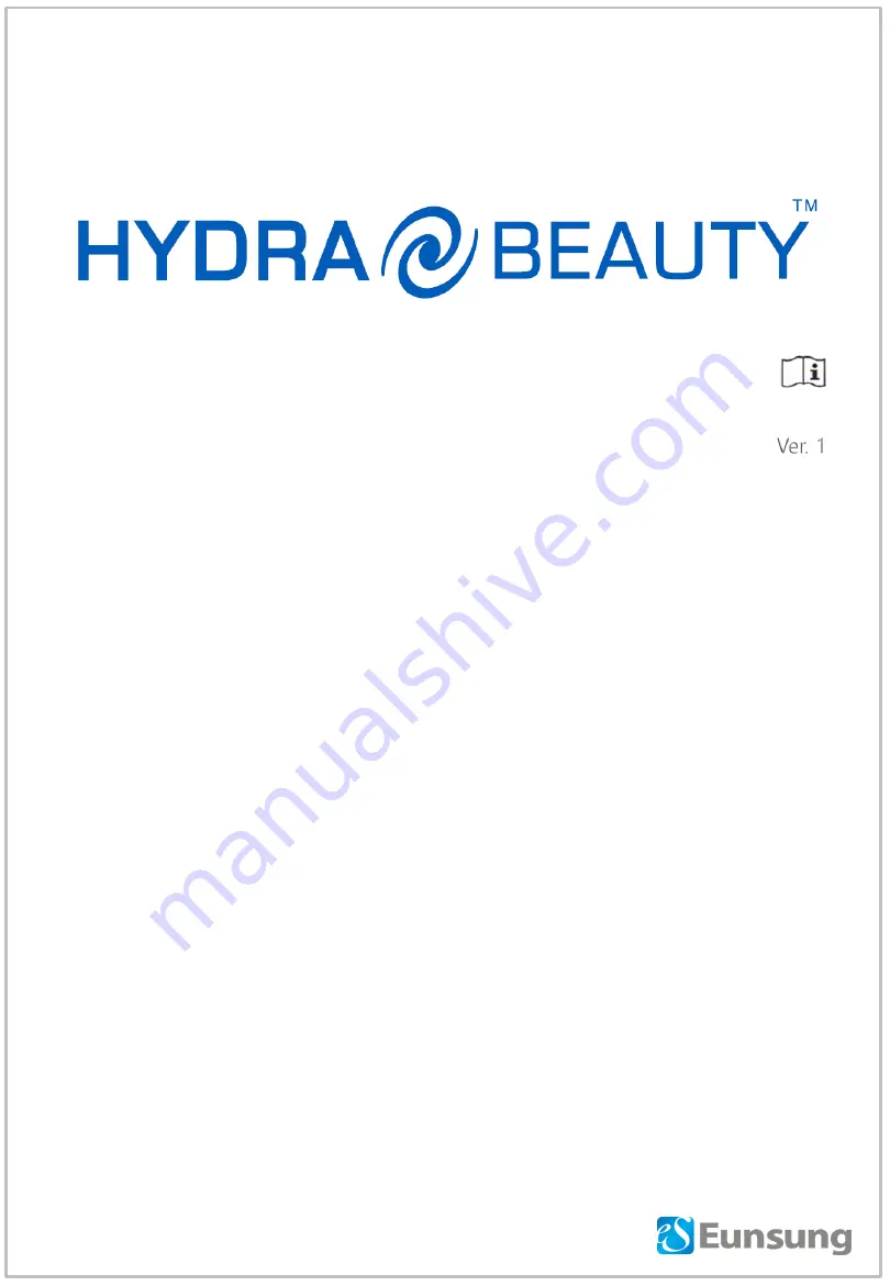 EunSung HydraBeauty Operator'S Manual Download Page 1