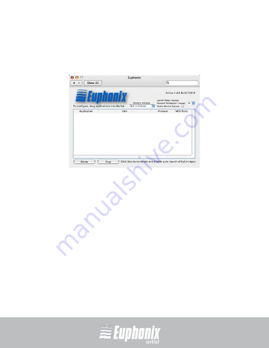 Euphonix EuCon Setup Manual Download Page 17