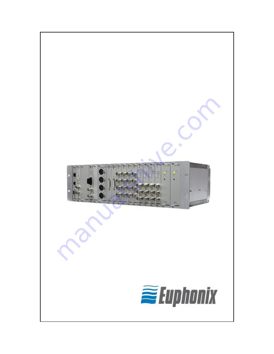 Euphonix Modular I/O Скачать руководство пользователя страница 1