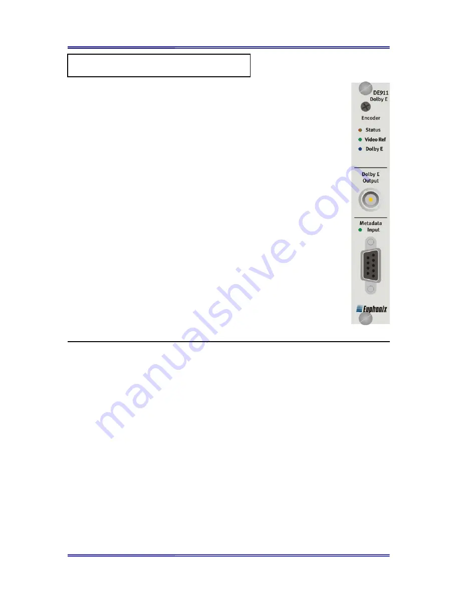 Euphonix Modular I/O Скачать руководство пользователя страница 97