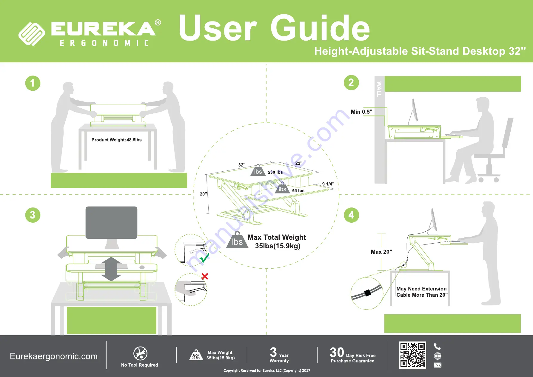 Eureka Ergonomic ERK-CV-32 Скачать руководство пользователя страница 1