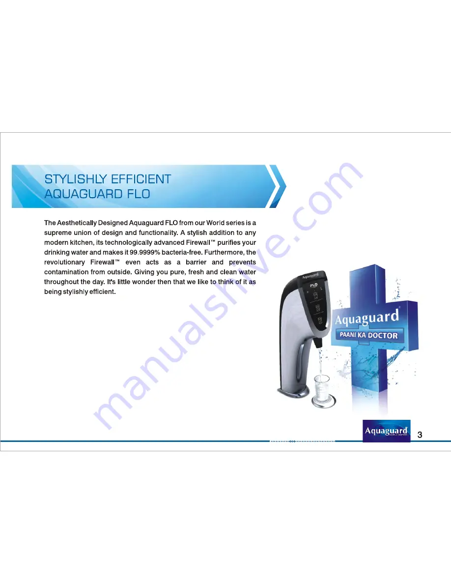 Eureka Forbes Aquaguard Flo User Manual Download Page 5