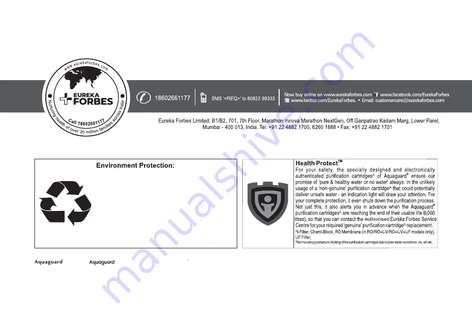 Eureka Forbes Dr.Aquaguard EDGE User Manual Download Page 23