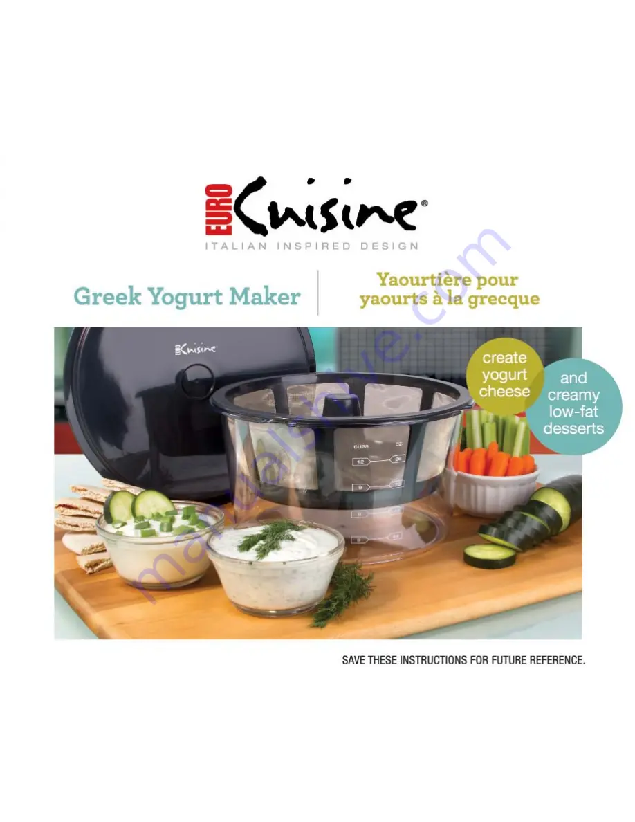 Euro Cuisine GY60 Instruction Book Download Page 1