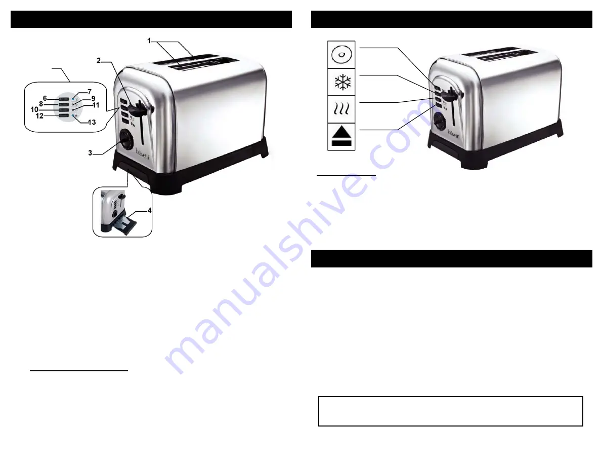 Euro-Pro Bravetti TT200NB Instruction Manual Download Page 11