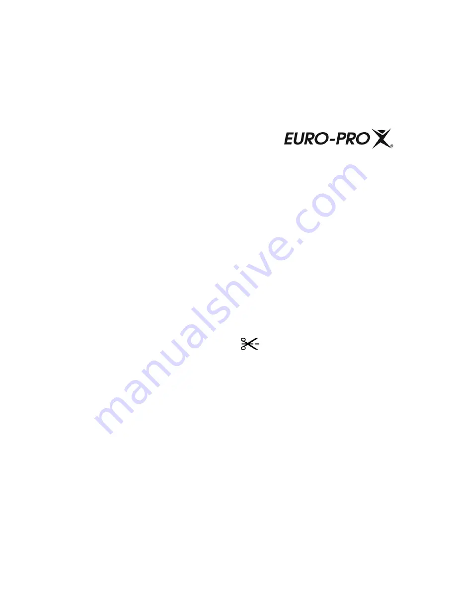 Euro-Pro EUROPRO VPW41H Owner'S Manual Download Page 2