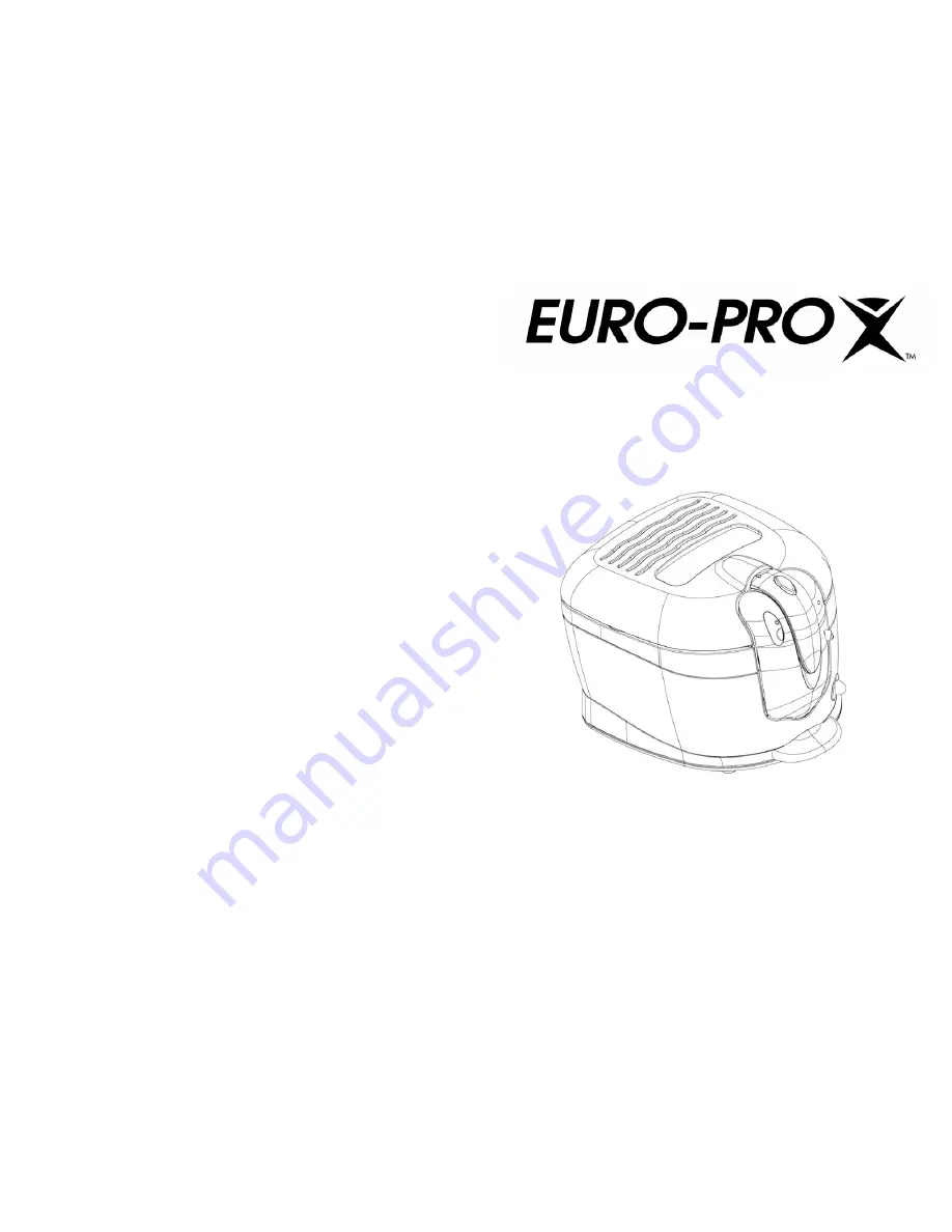 Euro-Pro PROFESSIONAL COOL TOUCH DEEP FRYER F2015 Owner'S Manual Download Page 1