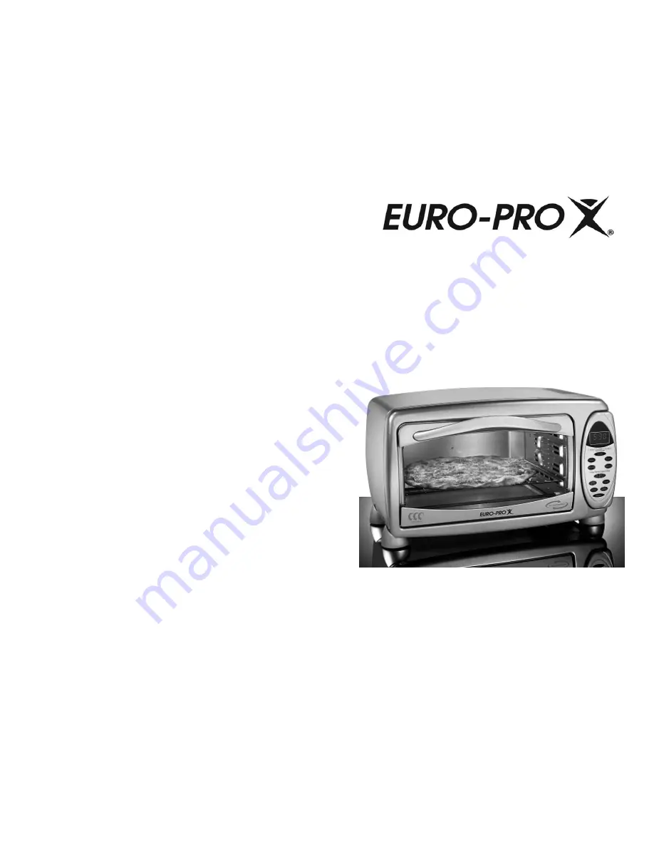 Euro-Pro TO21 Owner'S Manual Download Page 1