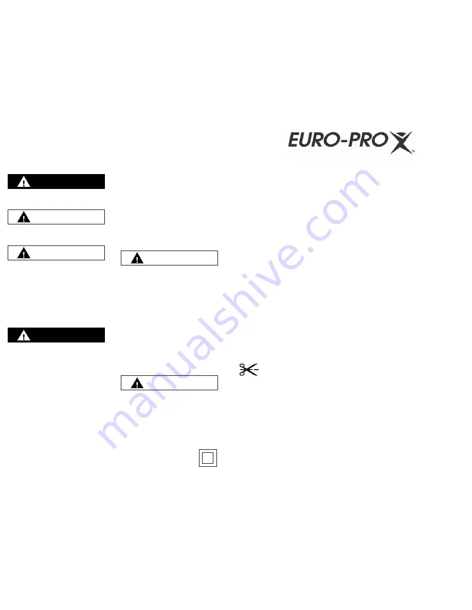 Euro-Pro VPW43 Скачать руководство пользователя страница 2