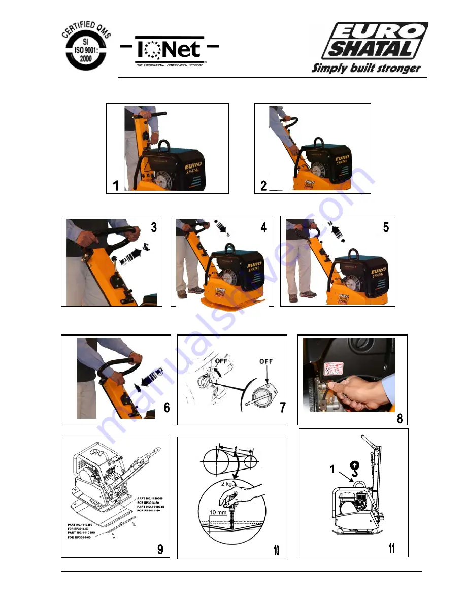 Euro Shatal RP3014-50 Operating Instructions & Parts List Manual Download Page 10