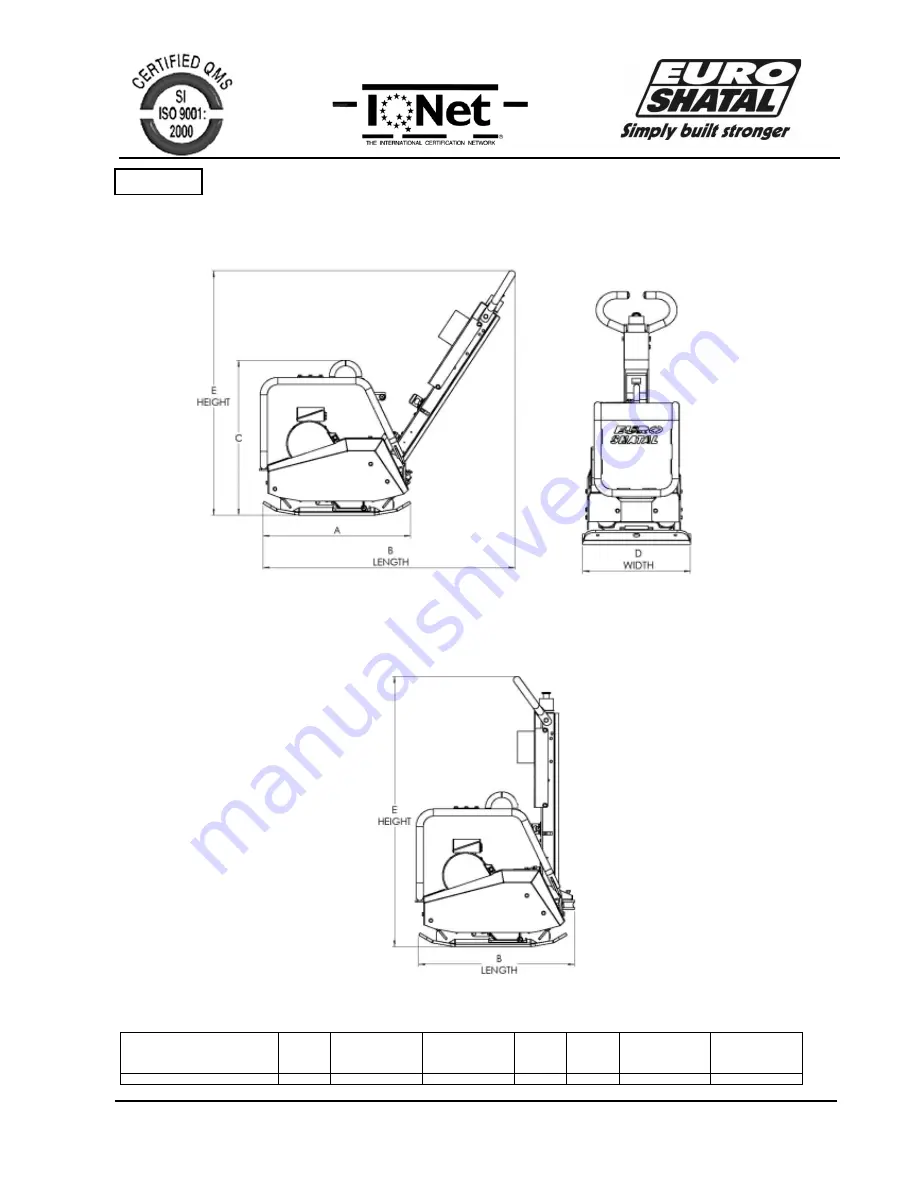 Euro Shatal RP3014E-50 Operating Instructions And Spare Parts List Download Page 5