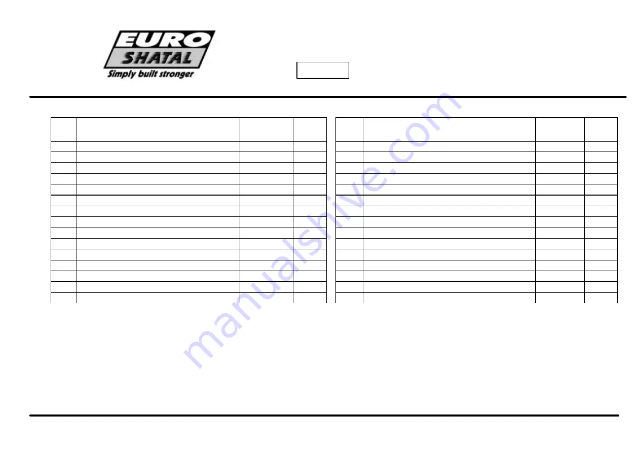 Euro Shatal ST122 - M12800 - ROBIN GASOLINE Operating Instructions/Spare Parts List Download Page 21