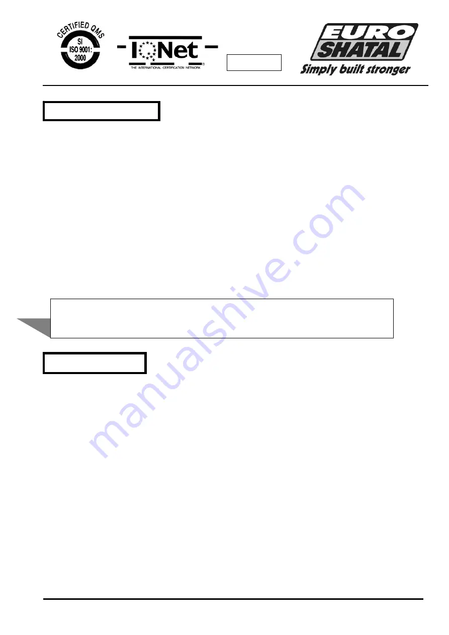 Euro Shatal TS301 Operating Instructions/Spare Parts List Download Page 5