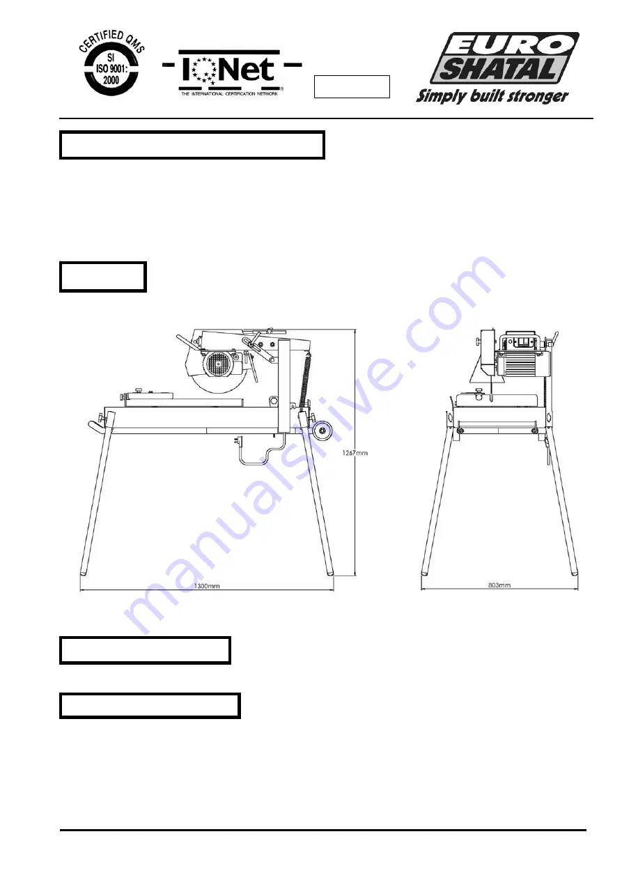 Euro Shatal TS301 Operating Instructions/Spare Parts List Download Page 8