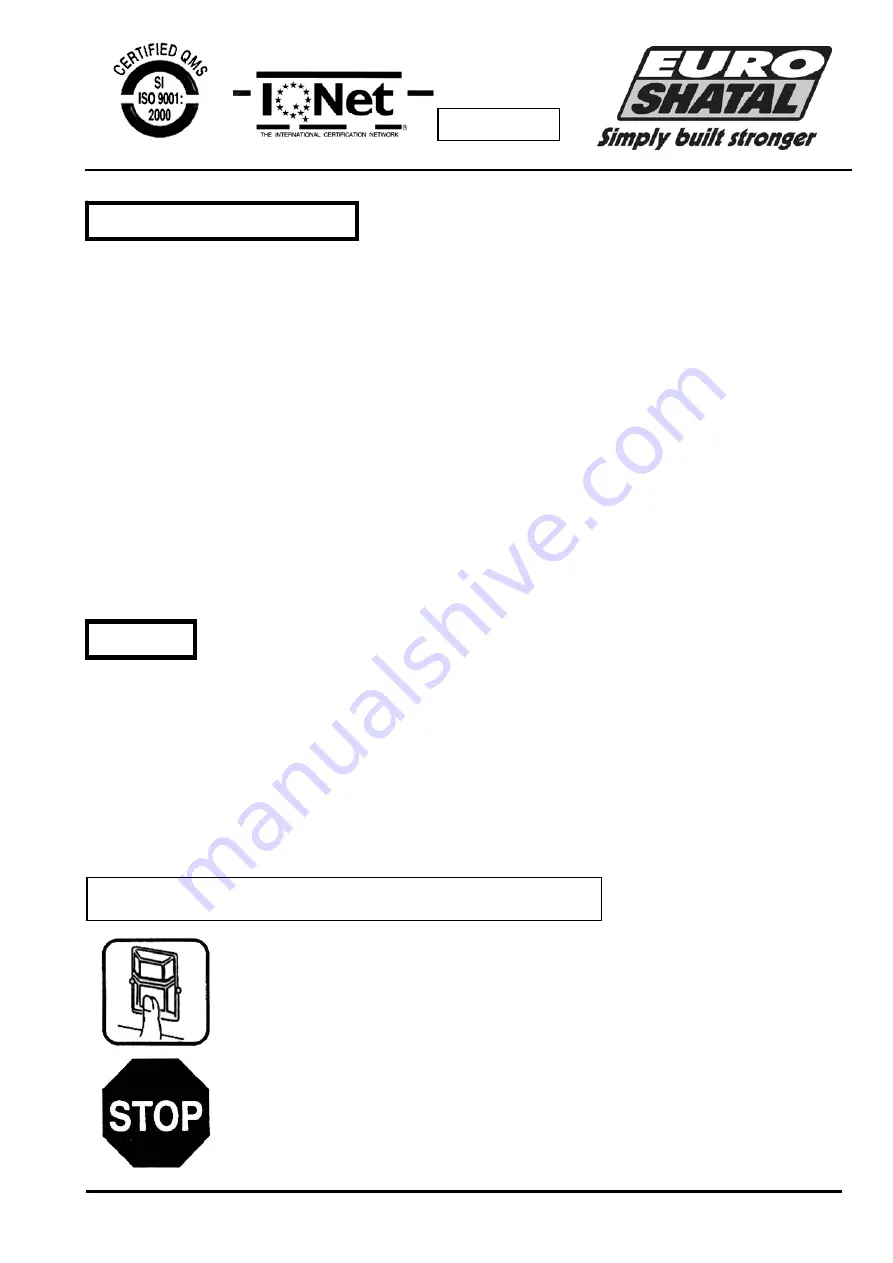 Euro Shatal TS301 Operating Instructions/Spare Parts List Download Page 19