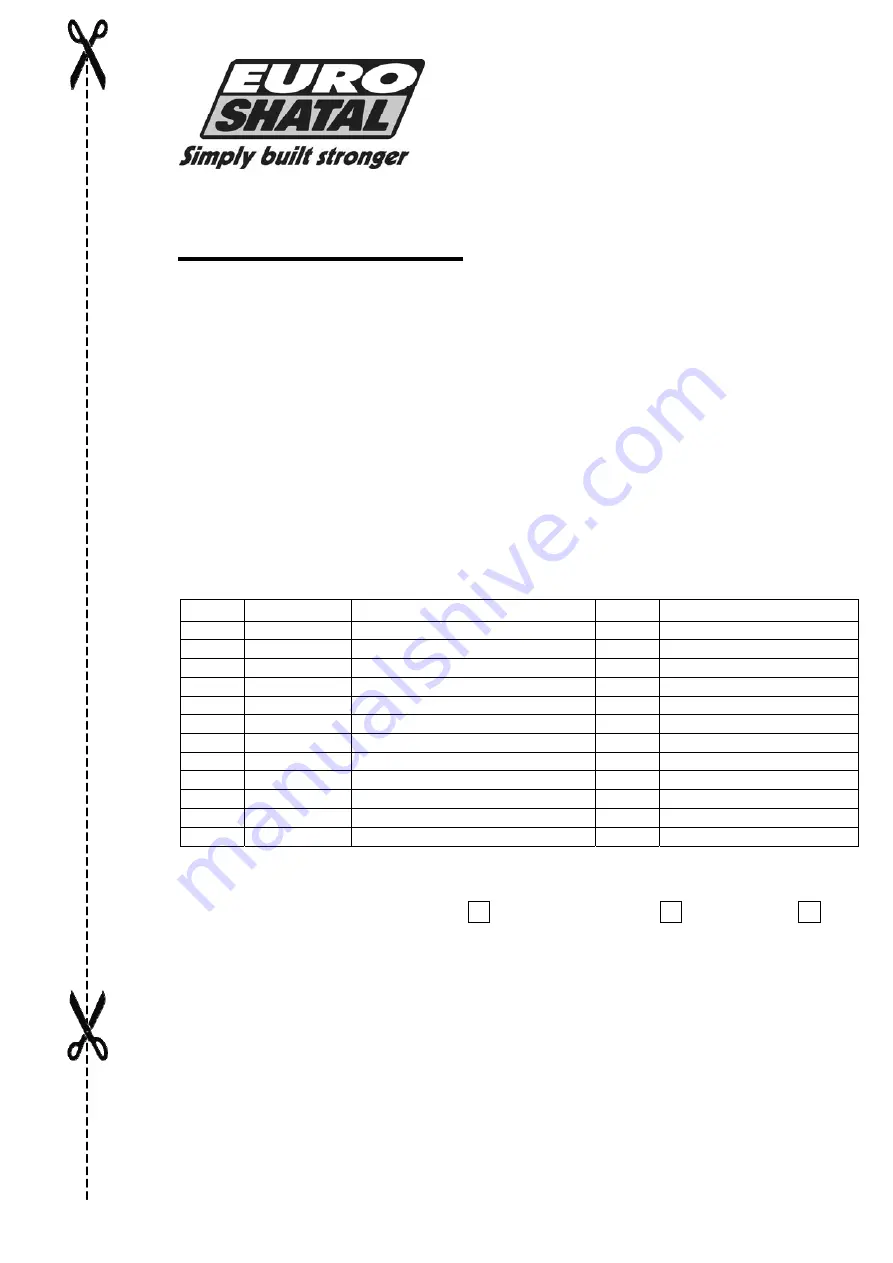 Euro Shatal TS301 Operating Instructions/Spare Parts List Download Page 51