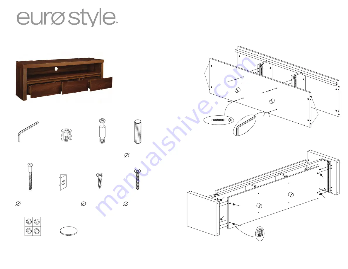 Euro Style BRYANT Media Stand Скачать руководство пользователя страница 4