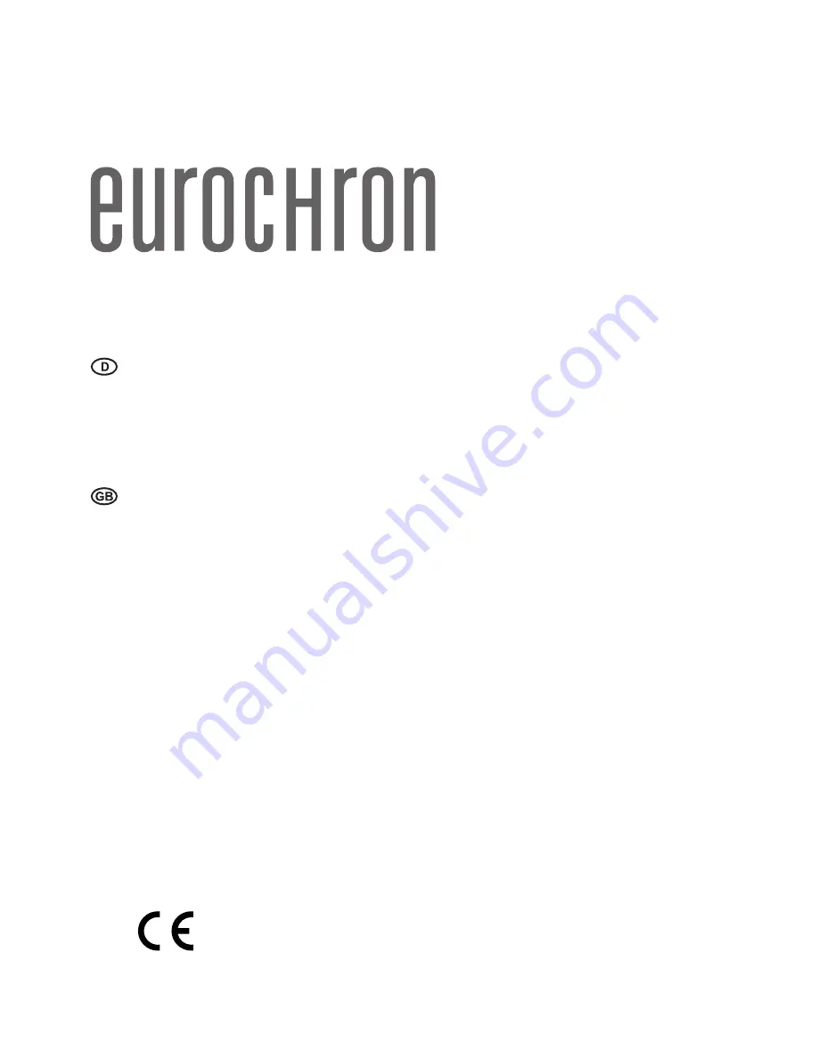 Eurochron EFWS5008 Operating Instructions Manual Download Page 1