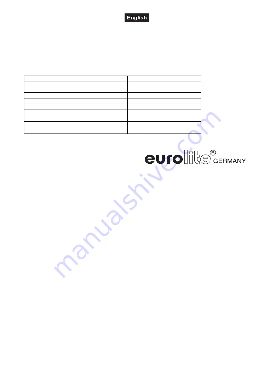 EuroLite BS-50 User Manual Download Page 19