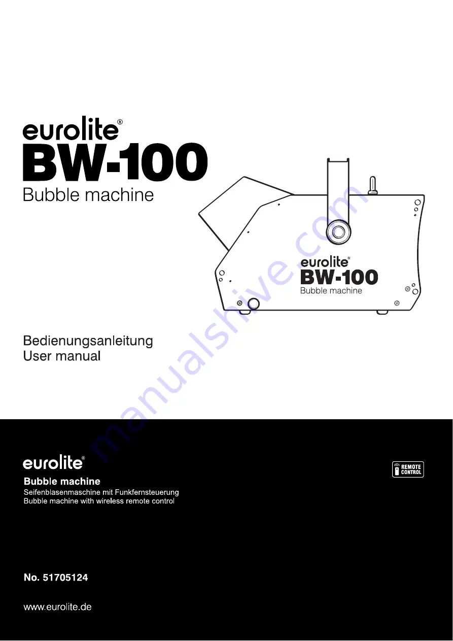 EuroLite BW-100 Скачать руководство пользователя страница 1