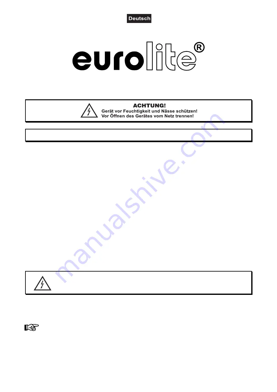 EuroLite LED Bar 288/5 RGB User Manual Download Page 4