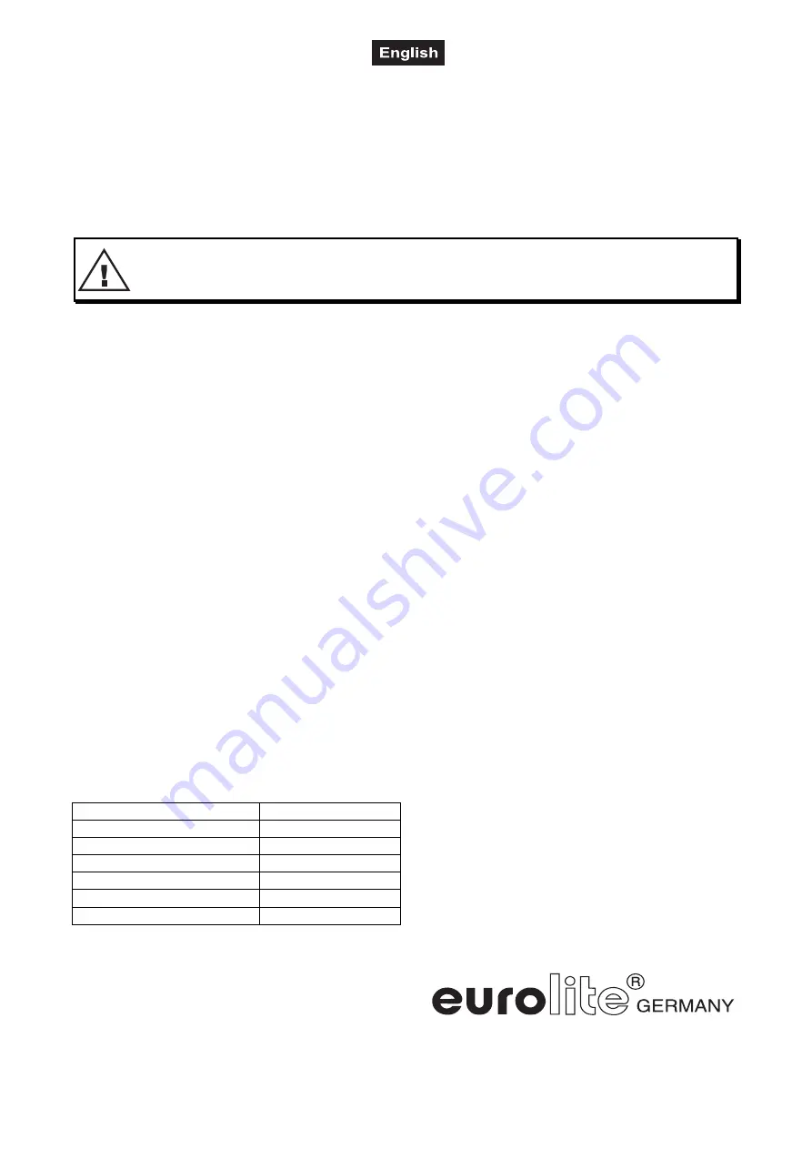 EuroLite MD-3010 User Manual Download Page 11