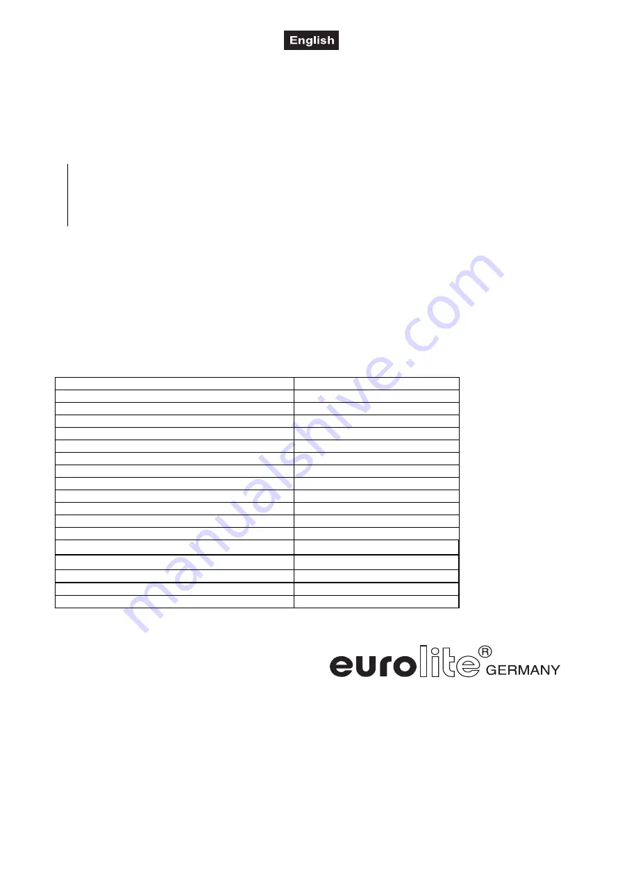 EuroLite TMH-300 DMX User Manual Download Page 38