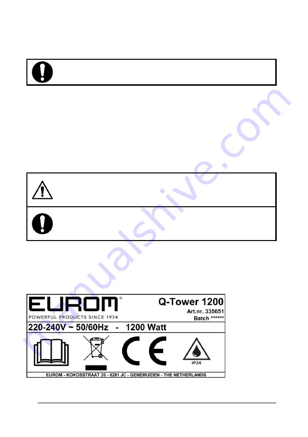 EUROM 335651 User Manual Download Page 10