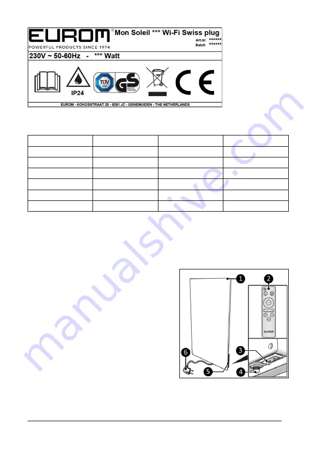 EUROM Mon Soleil Wi-Fi 350 User Manual Download Page 47