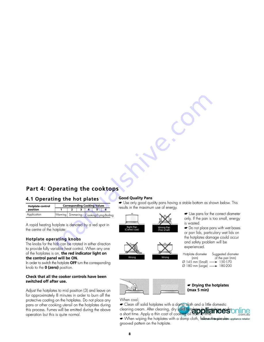 Euromaid ADO640SS Operating Instructions Manual Download Page 9