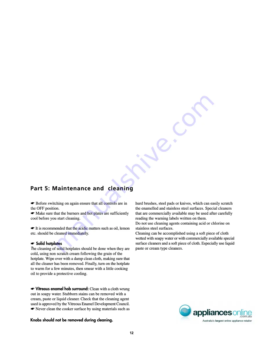 Euromaid ADO640SS Operating Instructions Manual Download Page 13