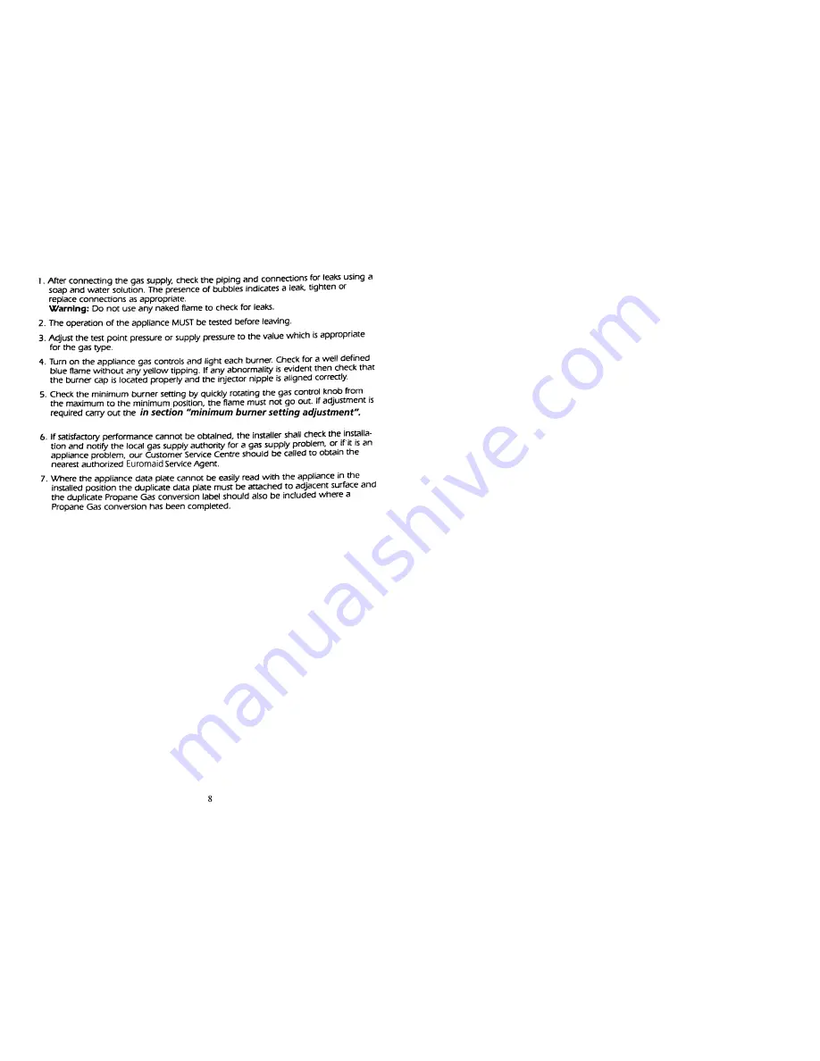 Euromaid AO 980 SS Operating Instructions Manual Download Page 9