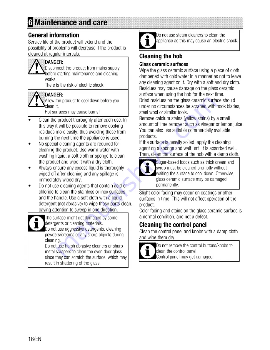 Euromaid CH32 Installation & Operating Instruction Download Page 16