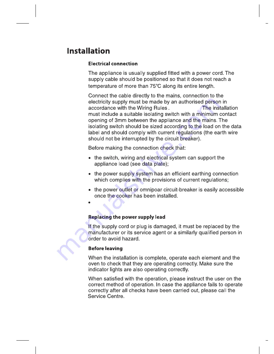 Euromaid CS9TS Instructions For Installation And Use Manual Download Page 37