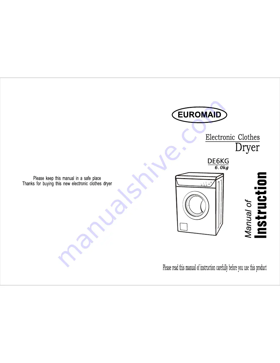 Euromaid DE6KG Manual Download Page 1