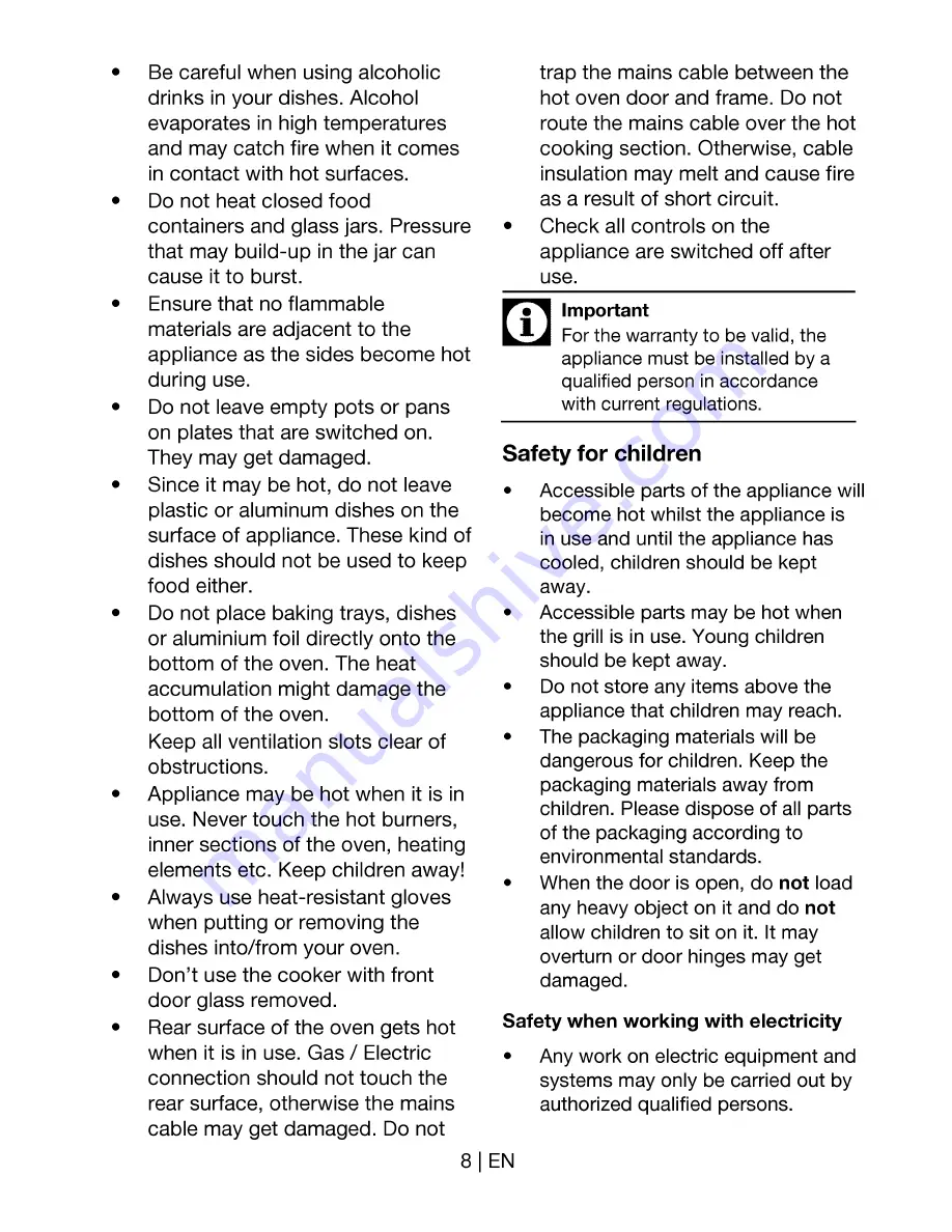 Euromaid GG90S Installation & Operating Manual Download Page 8