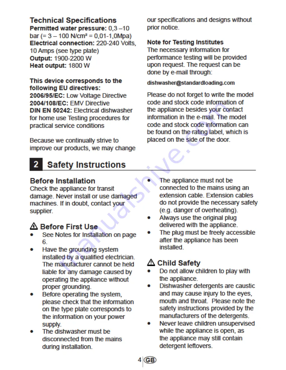 Euromaid IDW14B Manual Download Page 5