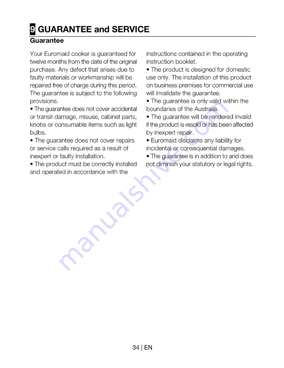 Euromaid PS90S Installation And Operation Manual Download Page 34