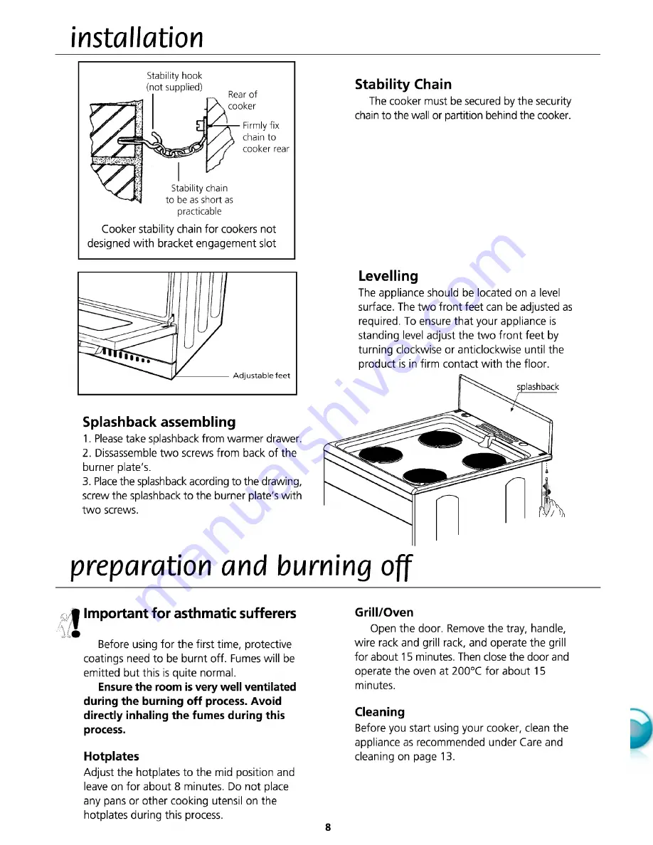 Euromaid SC205 Installation And Operating Manual Download Page 8