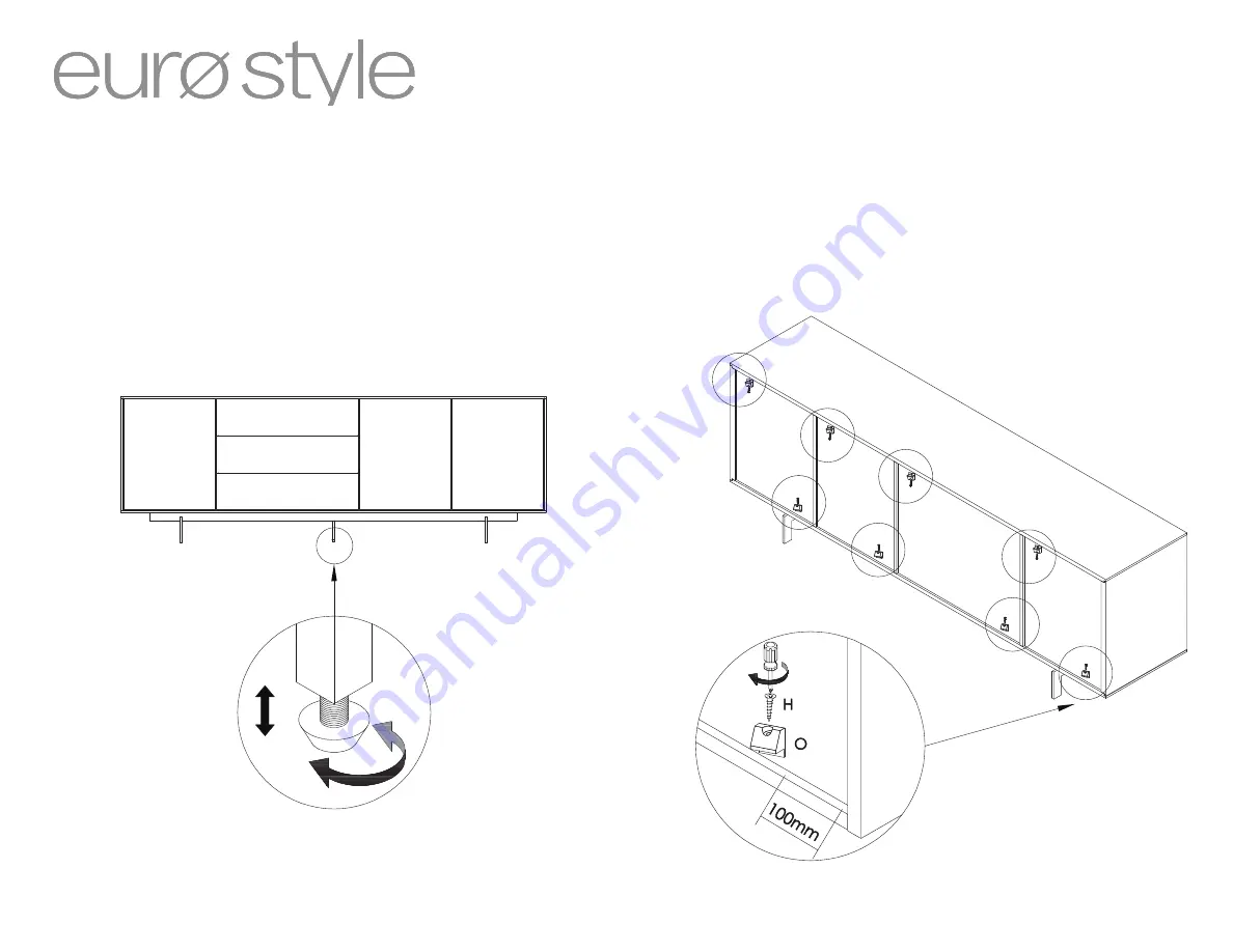 EUROSTYLE Birmingham Sideboard Assembly Instructions Manual Download Page 9