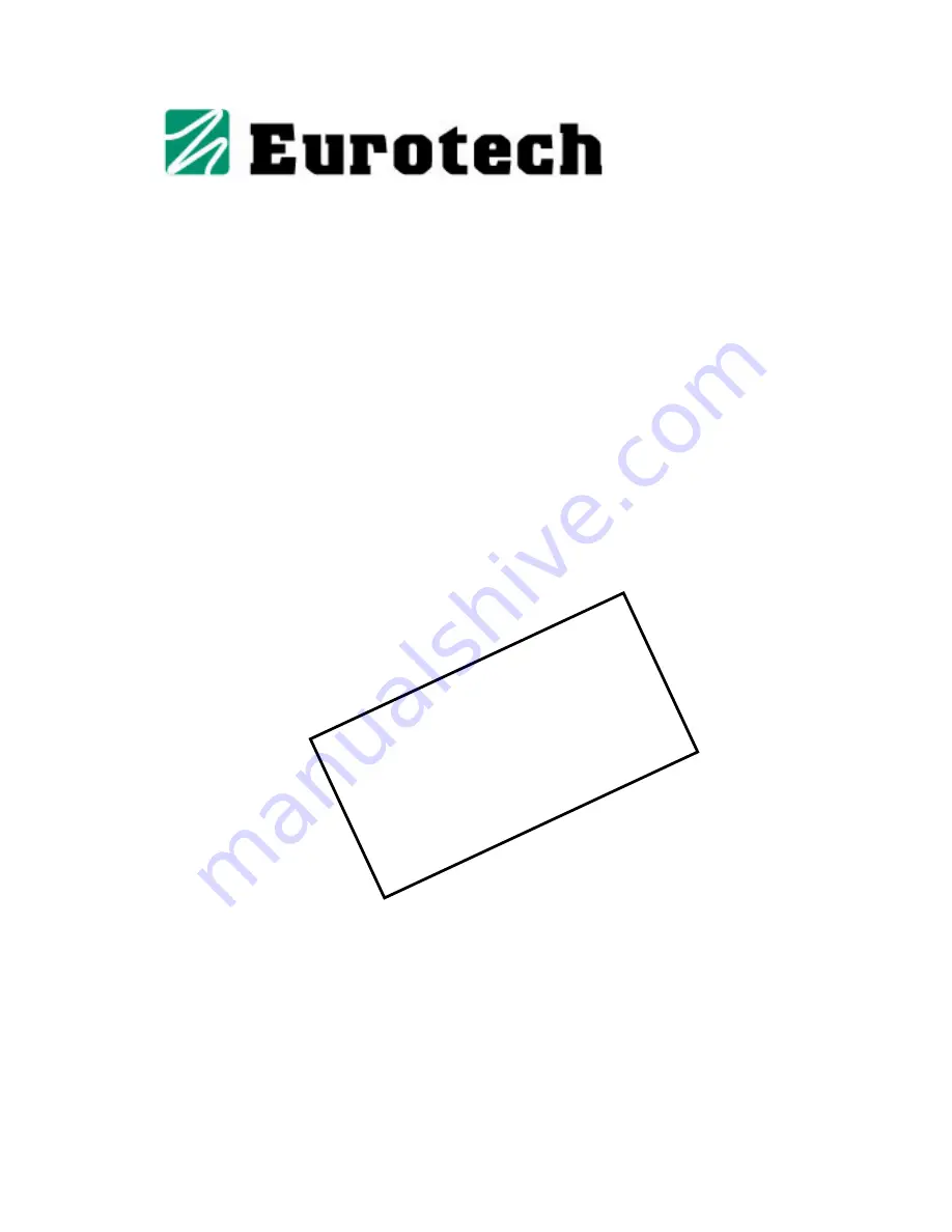 Eurotech EDV158 Owner'S Manual Download Page 1