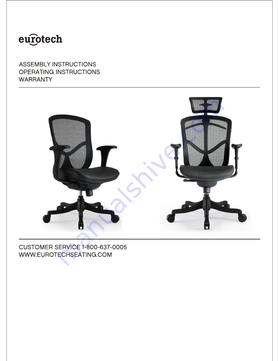 Eurotech FUZ5B-LO Assembly Instructions & Operational Manual Download Page 1