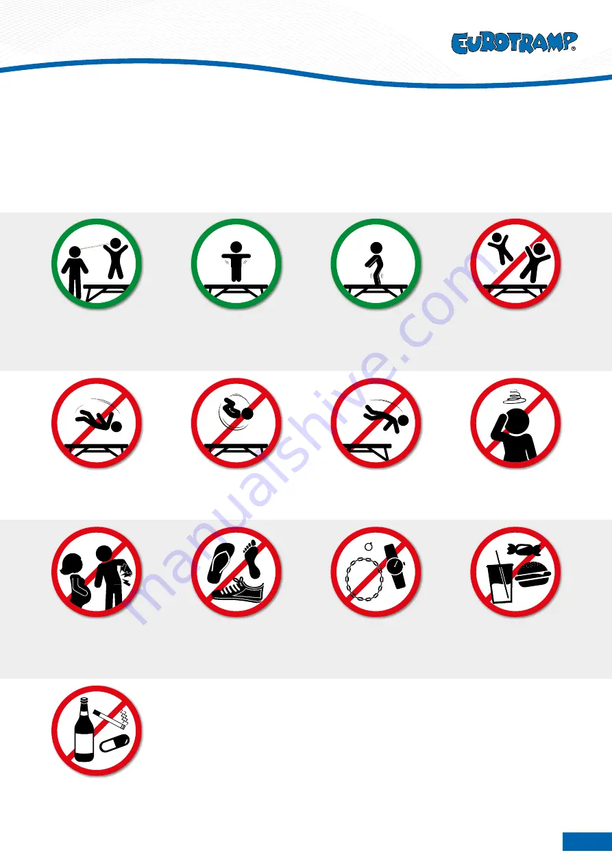 Eurotramp Trampolin-Longe Series Use, Maintenance And Assembly Instructions Download Page 3