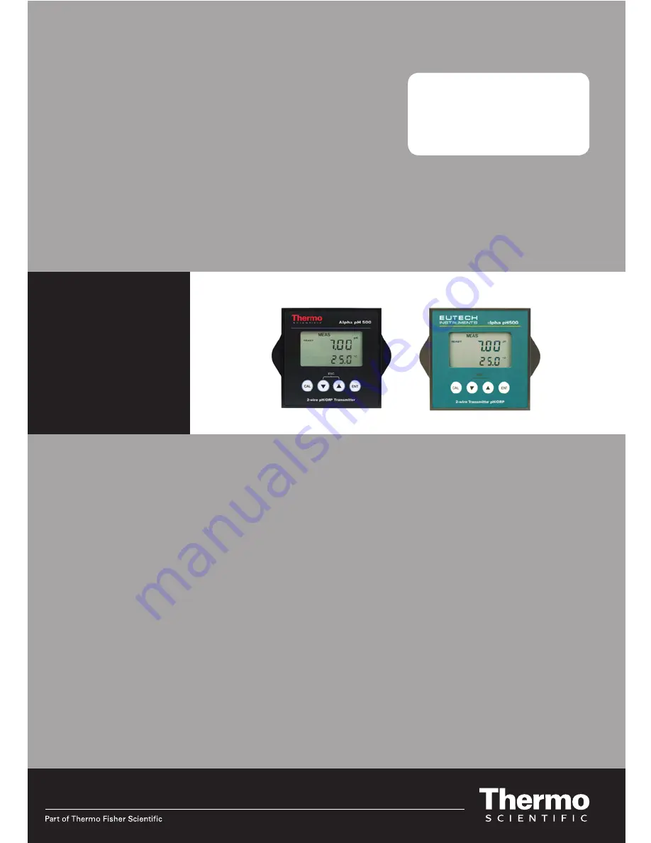 EUTECH INSTRUMENTS Alpha pH 500 Скачать руководство пользователя страница 1