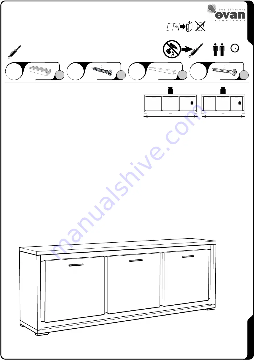 Evan furniture COBO DR1 Assembly Instruction Download Page 1