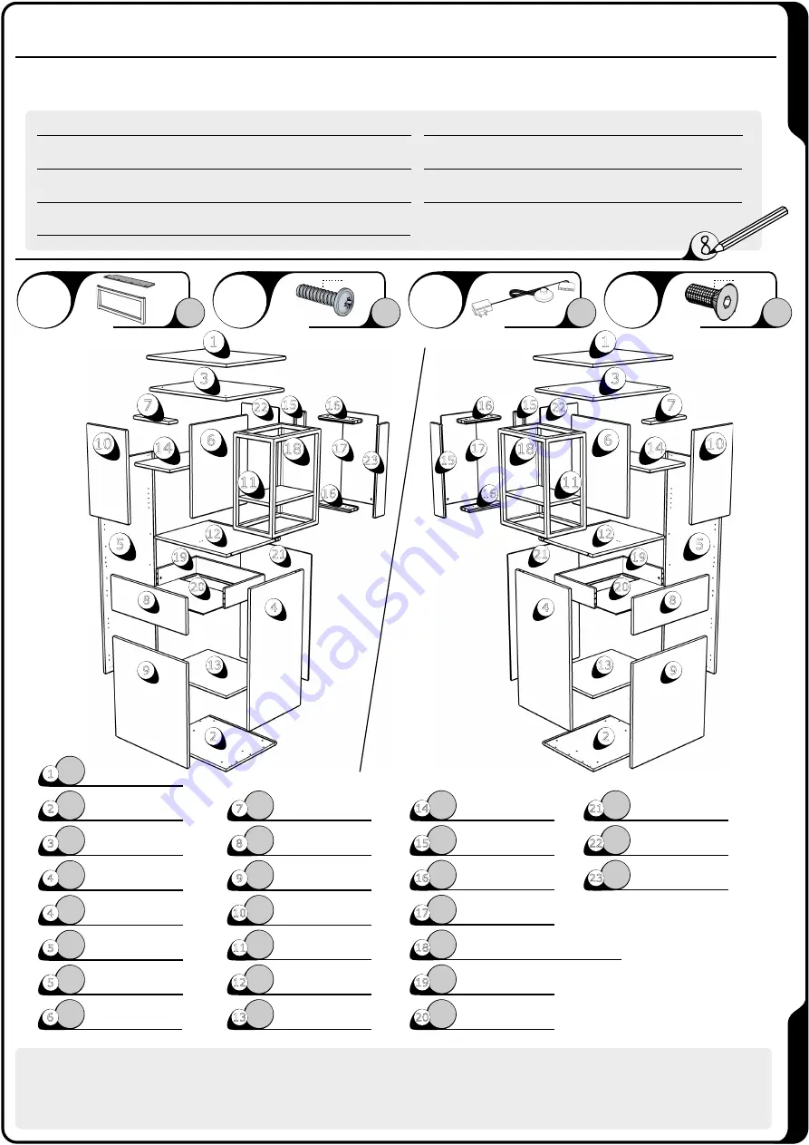 Evan furniture KB1L Assembly Instruction Download Page 5