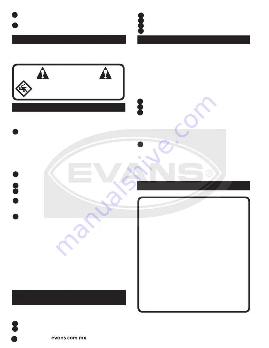 Evans G85MG1400KAE Manual Download Page 8