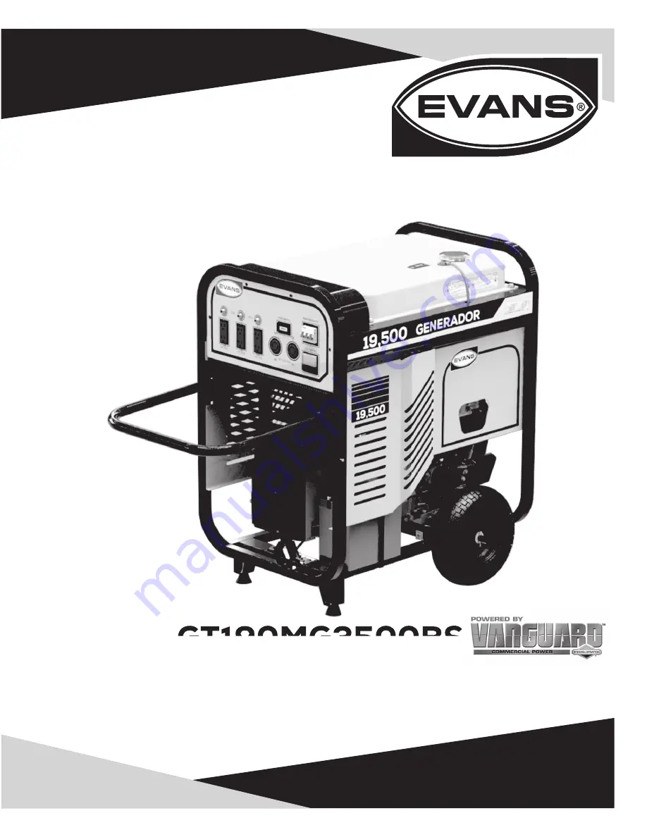 Evans GT190MG3500BS Owner'S Manual Download Page 1