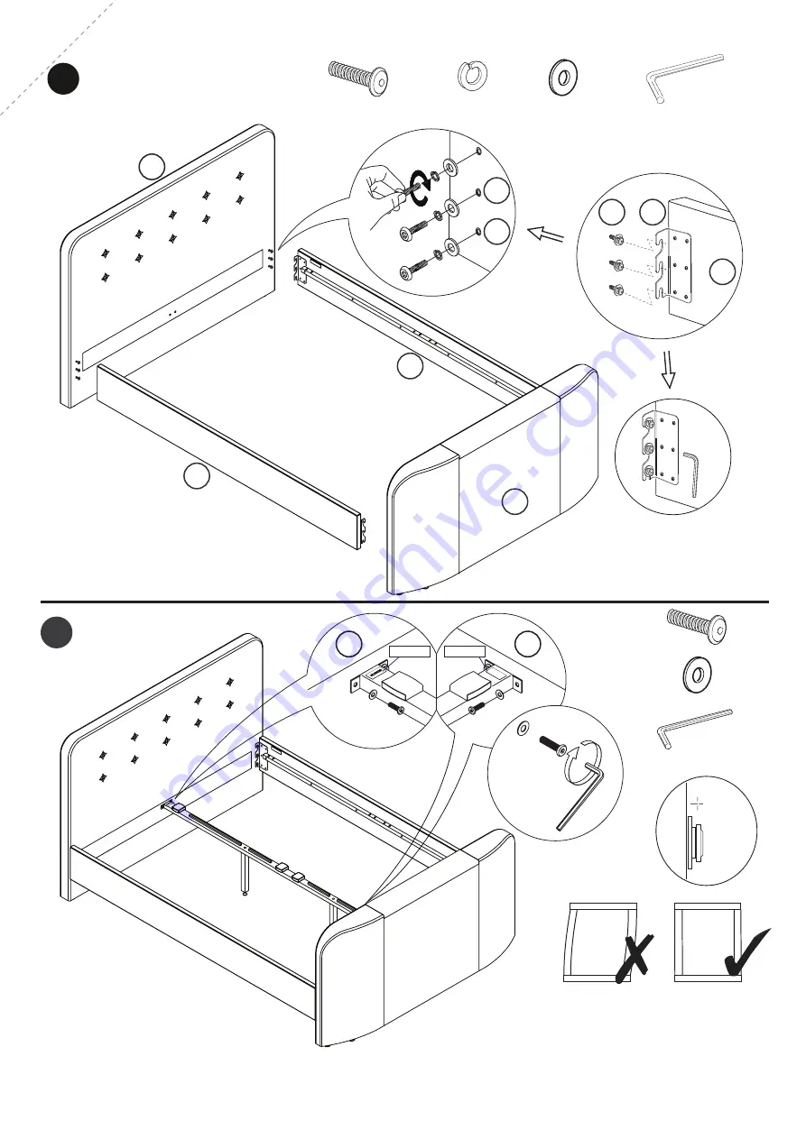 Evans TV Bed Assembly Manual Download Page 5