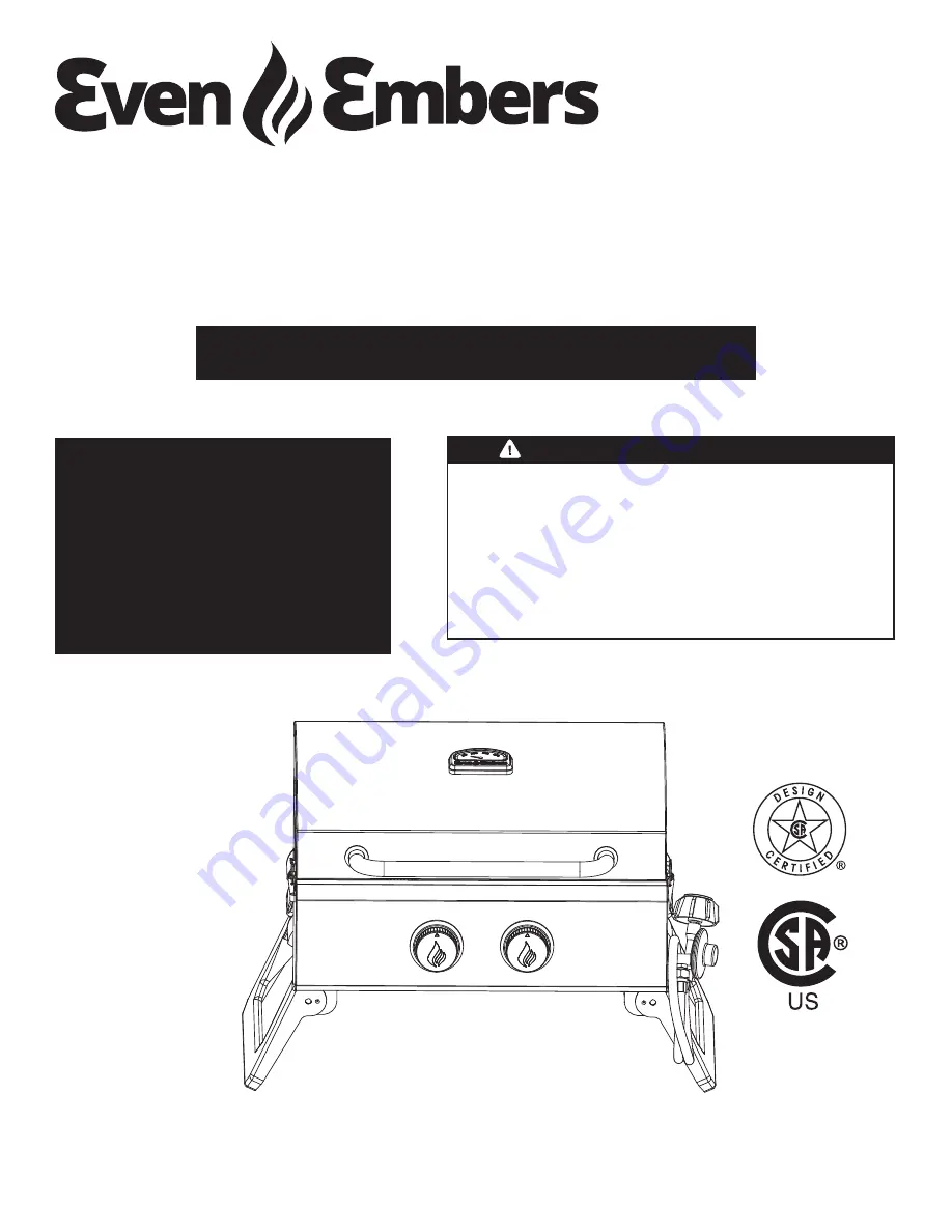 Even Embers GAS7200AS Owner'S Manual Download Page 1